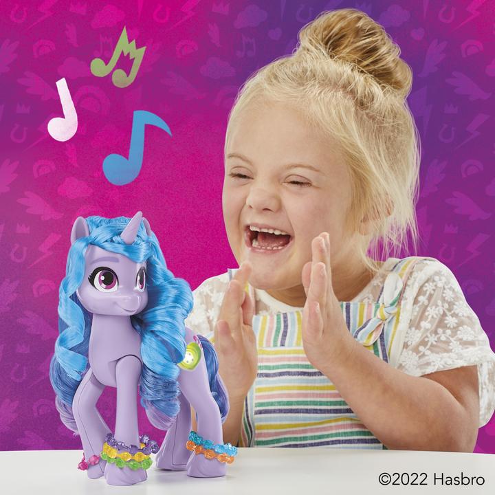 Productafbeelding My Little Pony Ontdek je pony schittering Sparkle Fun Izzy Moonbow, 20 cm hoge pony voor kinderen, met