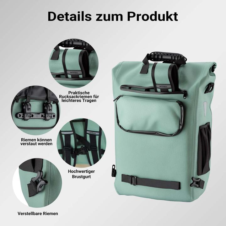 Immagine prodotto Wiltec Gepäckträgertasche (20 l, Borsa portapacchi)