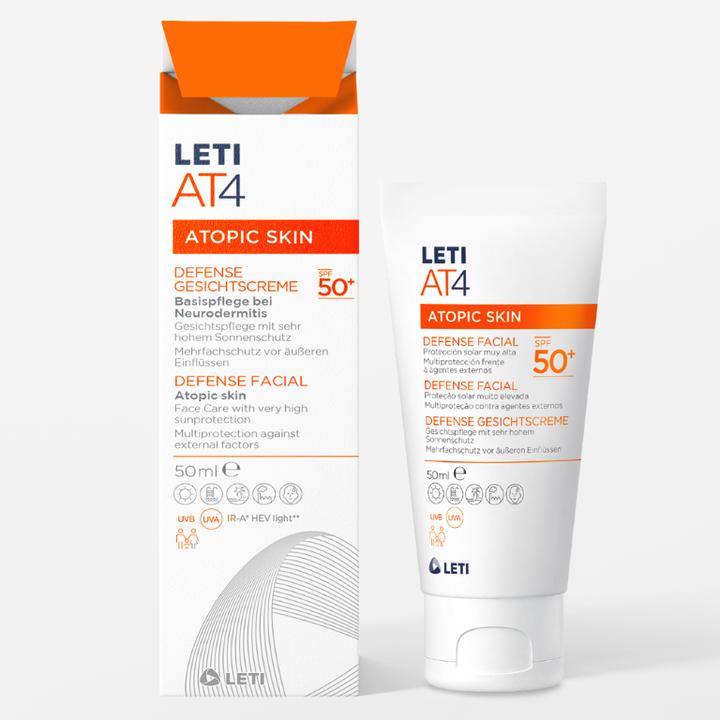 Actual product image Leti LETIAT4 Defense Face Cream SPF 50+, 50 ml Cream, 50 ml Cream (Sun cream face, SPF 50+, 50 ml)