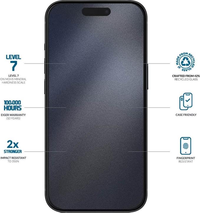 Image du produit Eiger Mountain Glass (1 pièce(s), Apple iPhone 16 Pro)