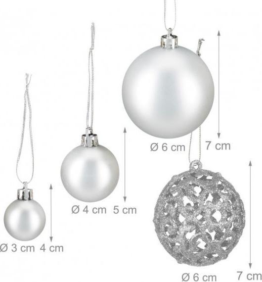 Produktbild Relaxdays Weihnachtskugeln-Set (150 -teilig)