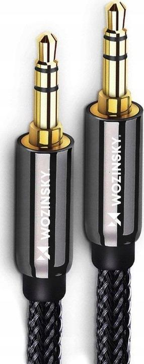Productafbeelding Wozinsky universele mini jack kabel 2x AUX kabel 1,5 m zwart (1.50 m)