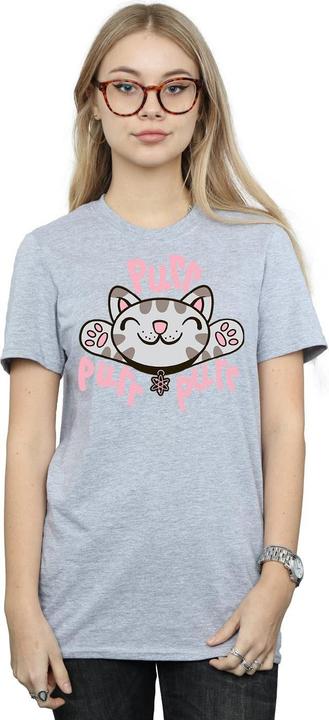 Image du produit Big Bang Theory Femme/Les femmes - T-shirt boyfriend en coton doux Kitty Purr (3XL)