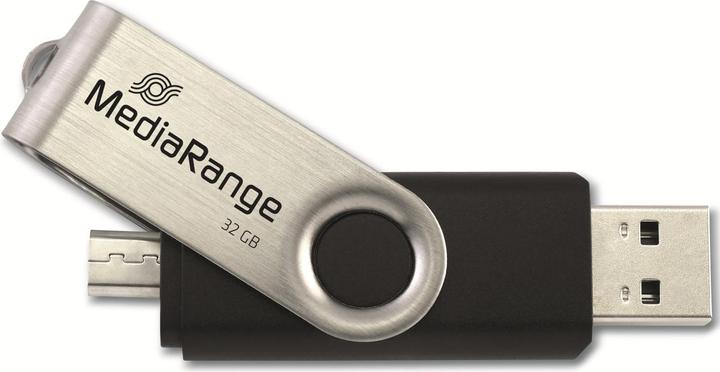 Actual product image MediaRange combo flash drive with micro USB (OTG) (32 GB, Micro USB, USB-A, USB 2.0)