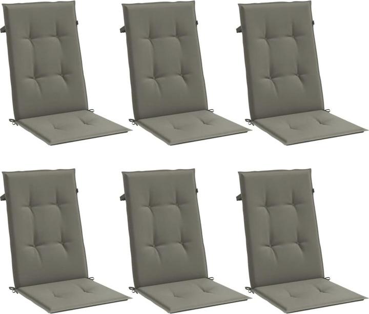 Image du produit VidaXL Coussins de sièges à haut dossier 6 pcs. tissu (120 x 50 x 4 cm)