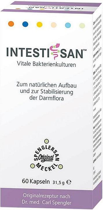 Etichetta energetica Intestisan Capsula (60 Pezzo/i, Pillole, 71 g)