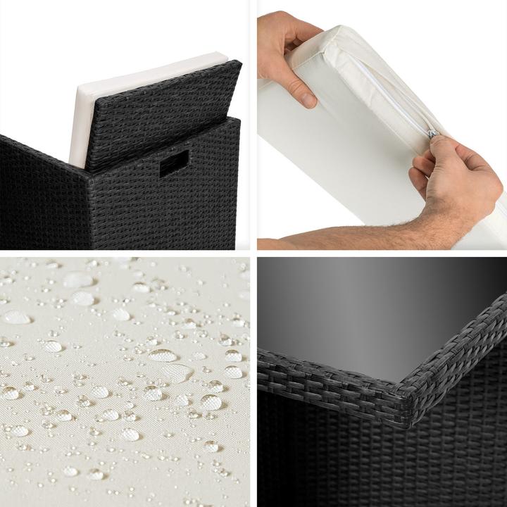 Immagine prodotto tectake set da giardino in rattan e alluminio Manhattan, variante 2 (100 cm)