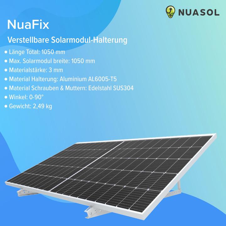 Immagine prodotto Nuasol Staffa per pannello solare (Materiale di montaggio del sistema solare)