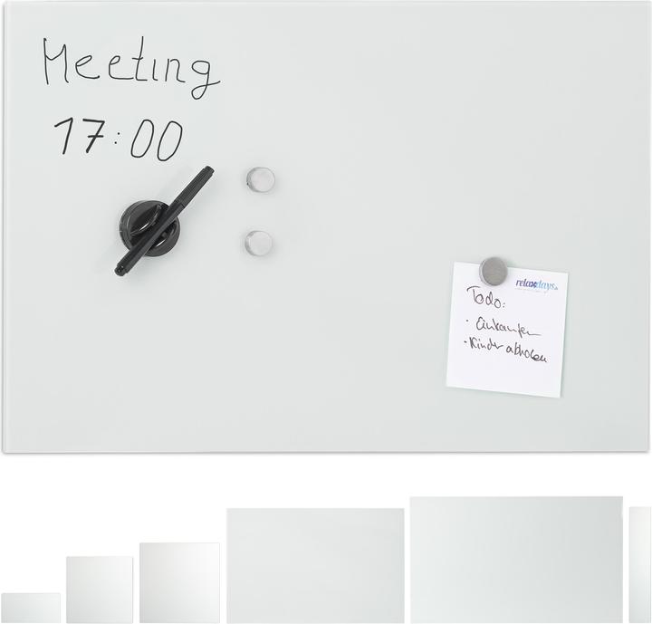 Actual product image Relaxdays Magnetic Dry Erase Board (60 x 0.4 x 40 cm)