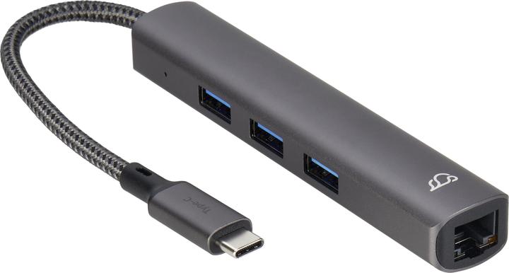 Actual product image Bluecloud USB-C to USB-A Hub with Gigabit Ethernet, 3 Ports (USB-C, 3 Ports)