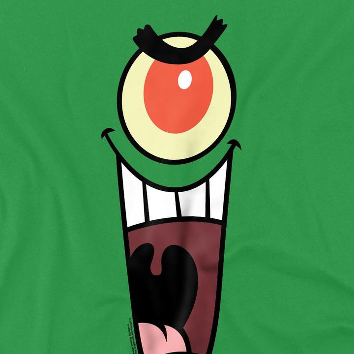 Actual product image Spongebob Squarepants Mens Plankton Face T-Shirt (S)