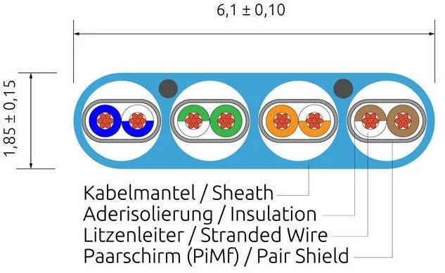 Produktbild Wirewin Netzwerkkabel (U/FTP, CAT6a, 0.10 m)