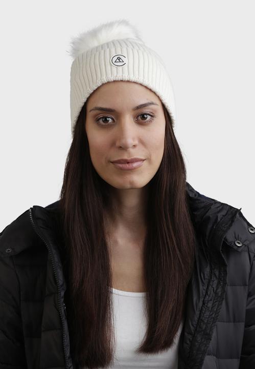Actual product image Cash-Mere Kaschmir Rib Mütze mit Bommel (One size)