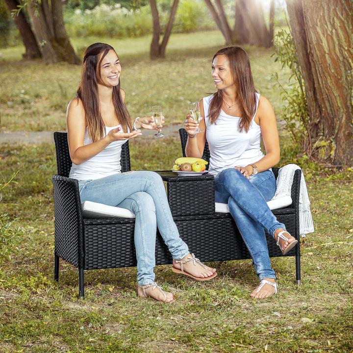 Immagine prodotto tectake Panchina da giardino in rattan