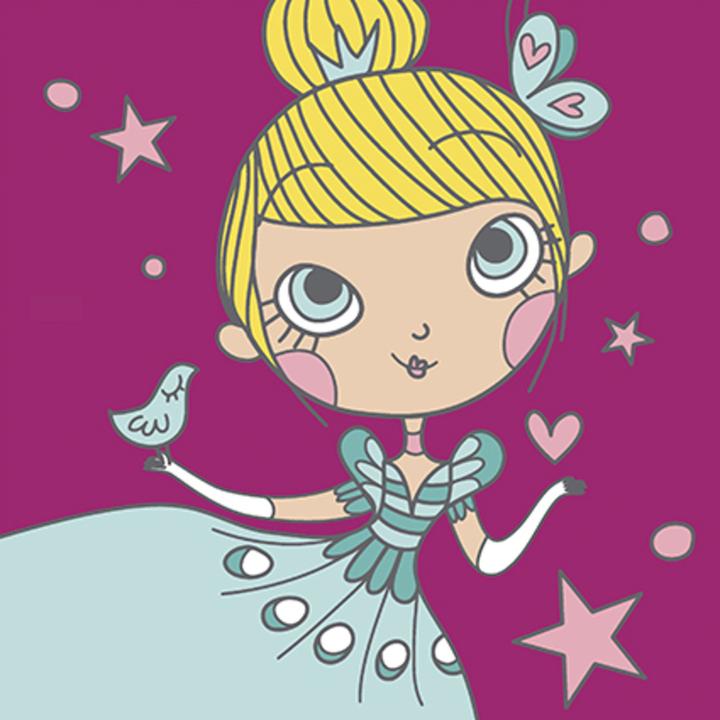 Image du produit Avenue Mandarine Graffy Paint, Princesse, 20x20 cm -