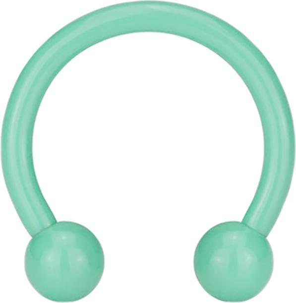 Image du produit Star Piercing Micro Circular Barbell vert pastel avec boule (Acier chirurgical 316L, sans laiton)