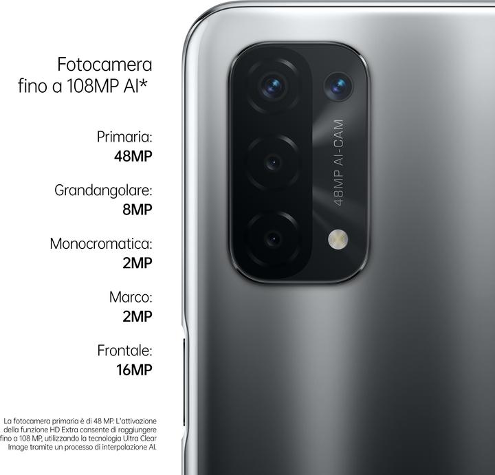 Actual product image OPPO A54 (64 GB, Fluid Black, 6.50", Dual SIM, 48 Mpx, 5G)