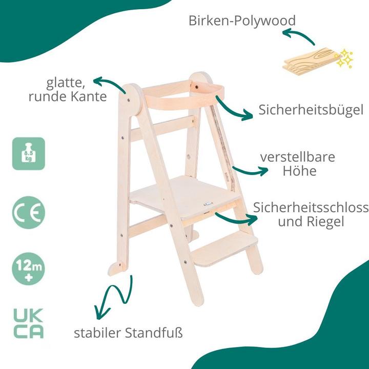 Produktbild MamaToyz Zusammenklappbarer Lernturm