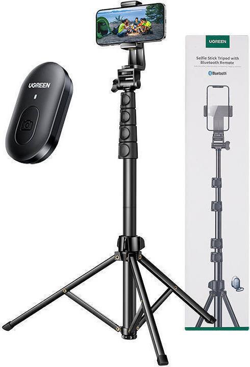 Actual product image Ugreen Selfie stick tripod with Bluetooth remote LP680 1.7m