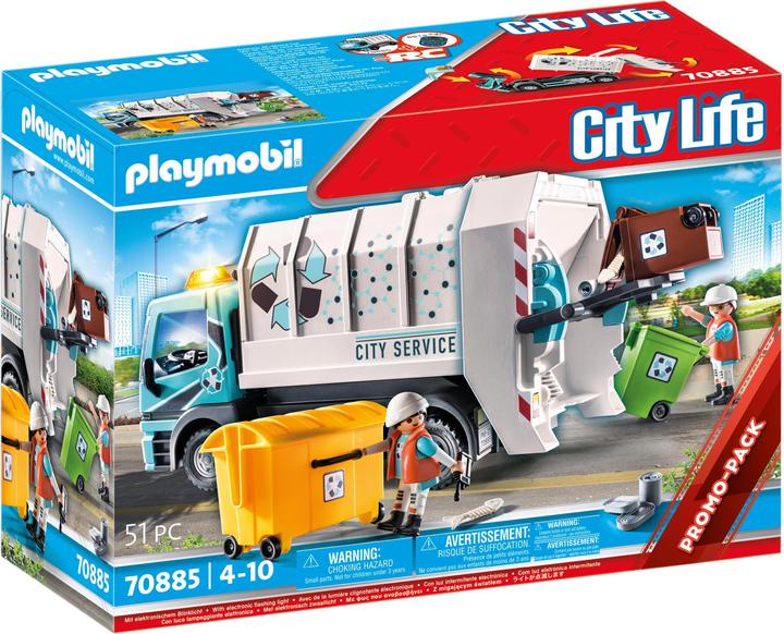 Actual product image Playmobil 70885 Garbage truck with flashing light (70885, Playmobil City Life)