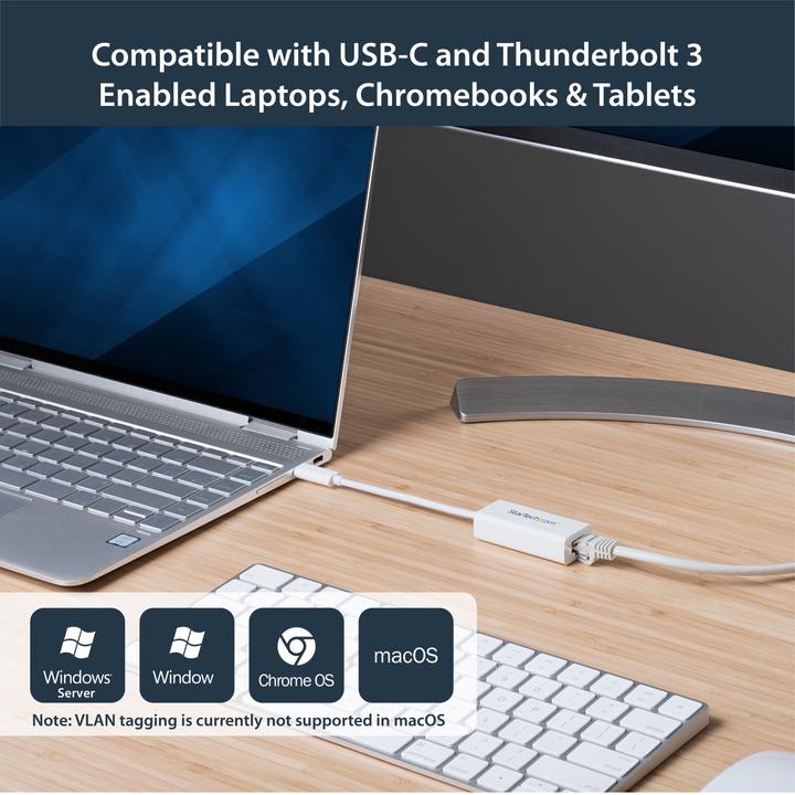 Produktbild StarTech USB-C to Gigabit Adapter (USB-C, RJ45 Gigabit Ethernet (1x))