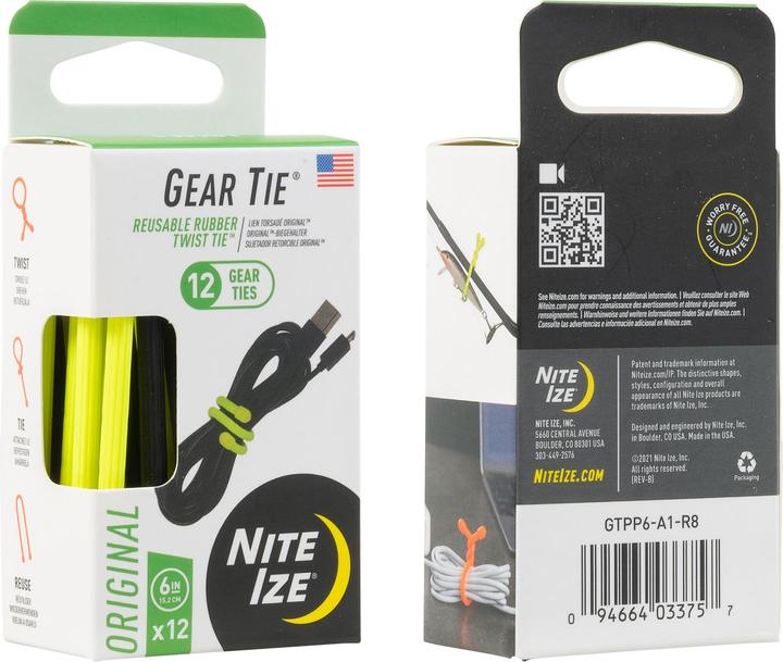 Actual product image Nite Ize GearTie (Plastic cable ties, 60 mm, 12 pcs.)