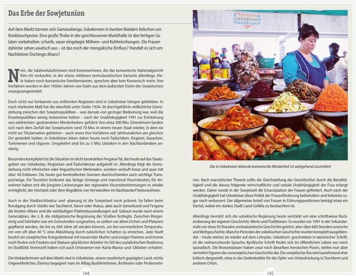 Actual product image Reise-Handbuch Reiseführer Usbekistan (German, Natasha Thoma, Isa Duck, 2023)