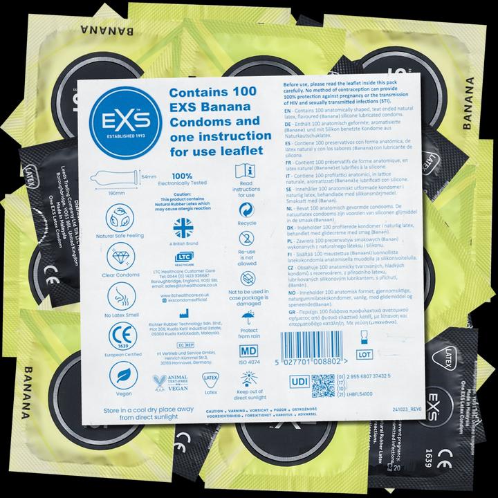 Actual product image EXS Banana - Condoms - 100 Pieces (100 pcs.)