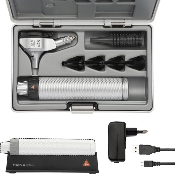 Immagine prodotto Heine Beta 400 LED F.O. Otoskop-Set (B-143.28.388) - mit USB Ladegriff