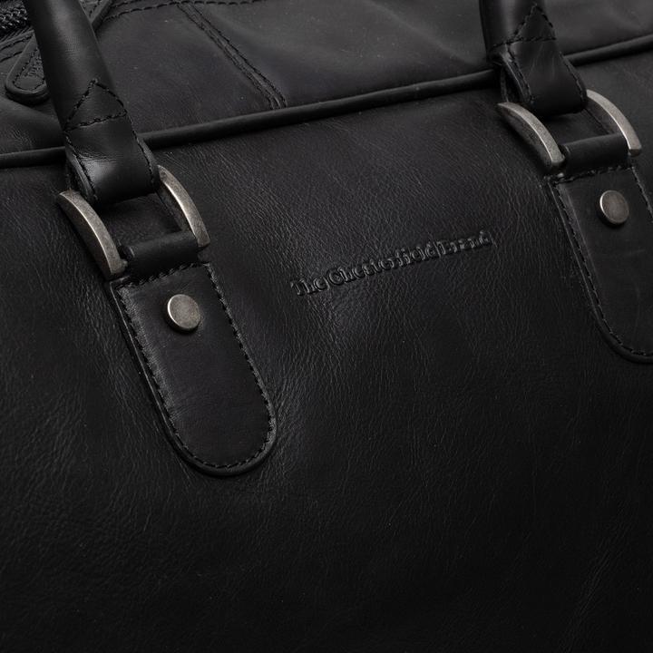 Actual product image The Vegan Cow Chesterfield Brand Leren Trolley Reistas Zwart Jayven (42 l)