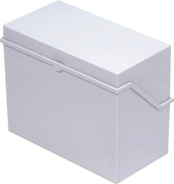 Actual product image Helit Small card index box A5 landscape, light grey, unloaded, made of polystyrene, for approx. 500 cards (A5)