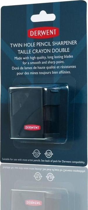 Image du produit Derwent Taille-crayon double trou avec réservoir, noir