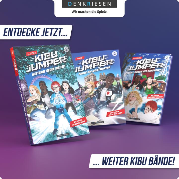 Actual product image DENKRIESEN - KIBU JUMPER - Hamburg - 'Flucht durch die Hafencity' | Band 3 (Maze Kahle, Leonie Jockusch, D&R DENKRIESEN GmbH, German)