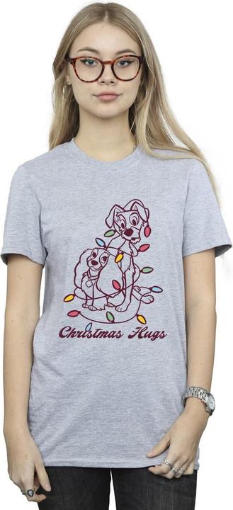 Immagine prodotto Disney Lady And The Trump Christmas Hugs Maglietta Ampia Donna (3XL)