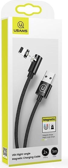 Image du produit Usams USB USB-A - lightning cable 1 m black (63288) (1 m, USB 3.0)