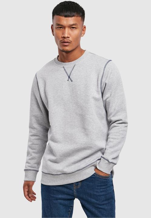 Actual product image Urban Classics Organic Contrast Flatlock Stitched Crew - 12226 (S)