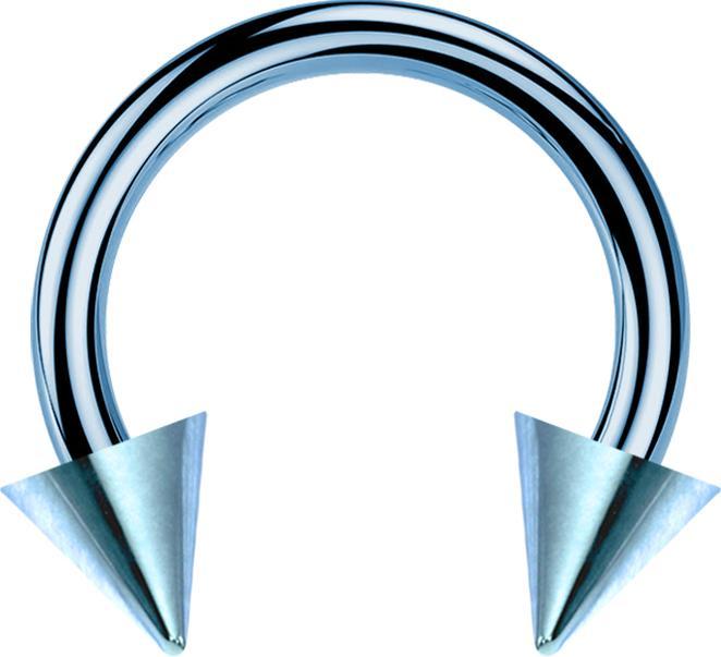 Produktbild Star Piercing Micro Circular Barbell hellblau mit zwei Cones (ohne Messing, Titan G23)