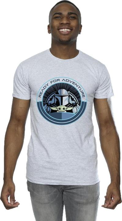 Actual product image Star Wars Mens The Mandalorian Grogu Ready For Adventure T-Shirt (S)