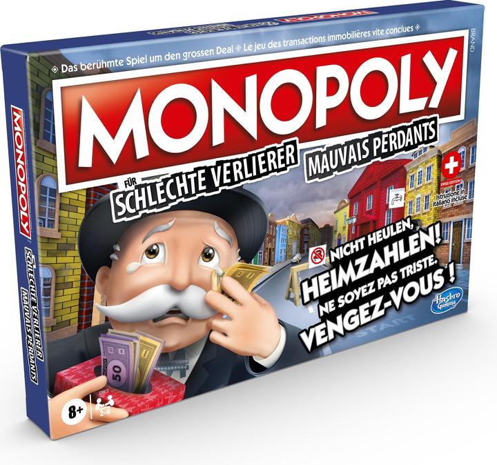 Monopoly Un monopole pour les mauvais perdants (Allemand, Français, Italien)