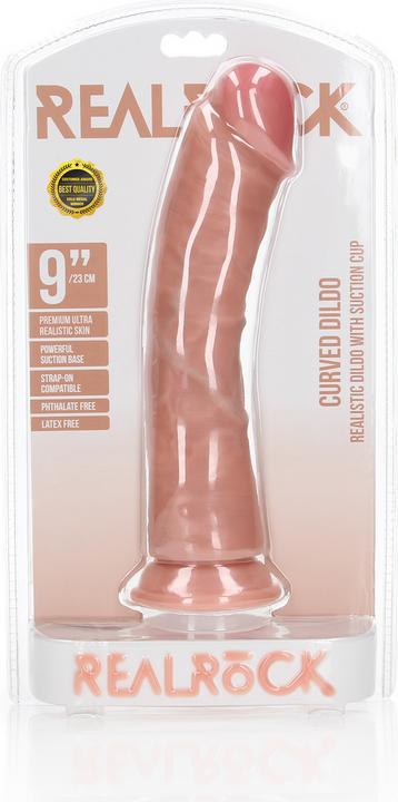 Produktbild RealRock Curved Realistic Dildo with Suction Cup - 9"/ 23 cm