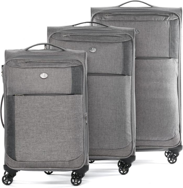 Image du produit Fergé Set de valises coque souple 3 pièces gris et gris foncé (110 l, L (90 - 115l))