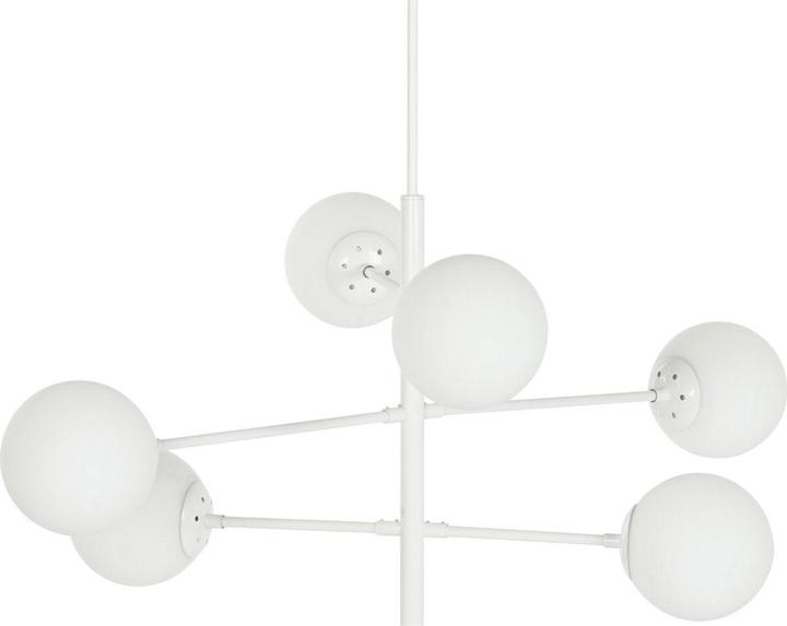 Actual product image DKD Home Decor Ceiling Light 96 x 73 x 50 cm Crystal Metal White 50 W