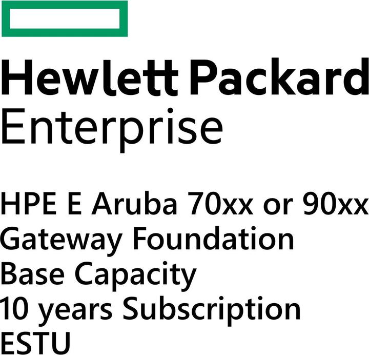 HPE E Aruba 70xx or 90xx Gateway Foundation Base Capacity 10yr Subscription E-STU (75 Devices)