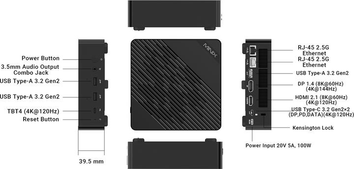 Immagine prodotto Minix Elite EU512-AI (Intel Core Ultra 5 125H, 16 GB, 512 GB, Grafica Intel Arc)