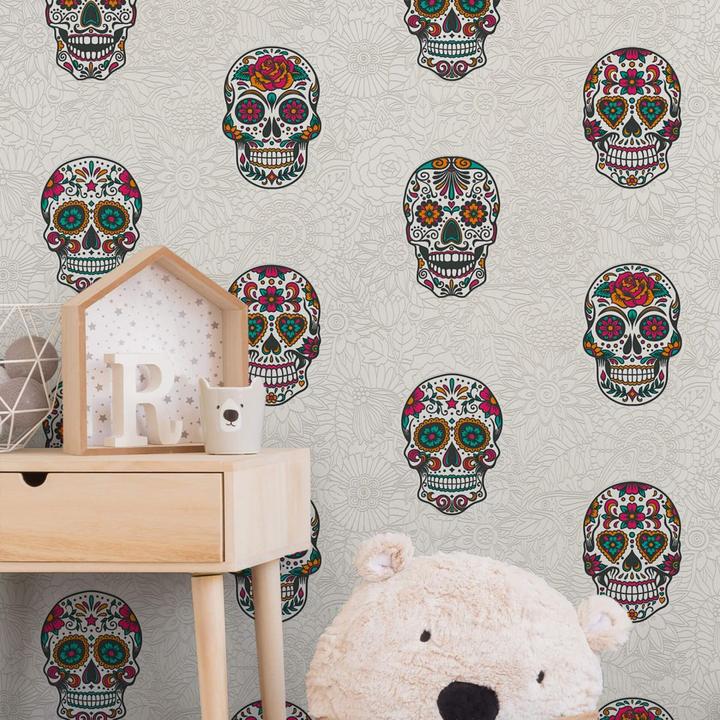 Immagine prodotto A.S. Création Club Tropicana Sugar Skulls (53 x 1005 cm)