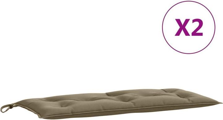 Image du produit VidaXL Coussins de banc de jardin 2 pcs. tissu (100 x 50 x 7 cm)