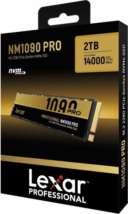 Produktbild Lexar SSD 2TB NM1090 Pro M.2 2280 NVMe PCIe 5.0 intern retail (2000 GB, M.2 2280)