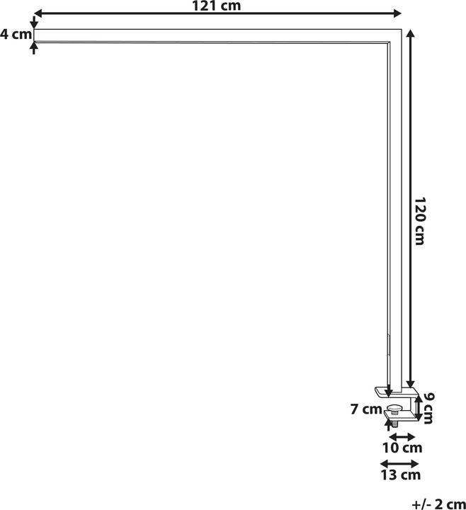 Produktbild Beliani Schreibtischlampe LED Metall silber klemmbar OCTANT (10800 lm, E27)