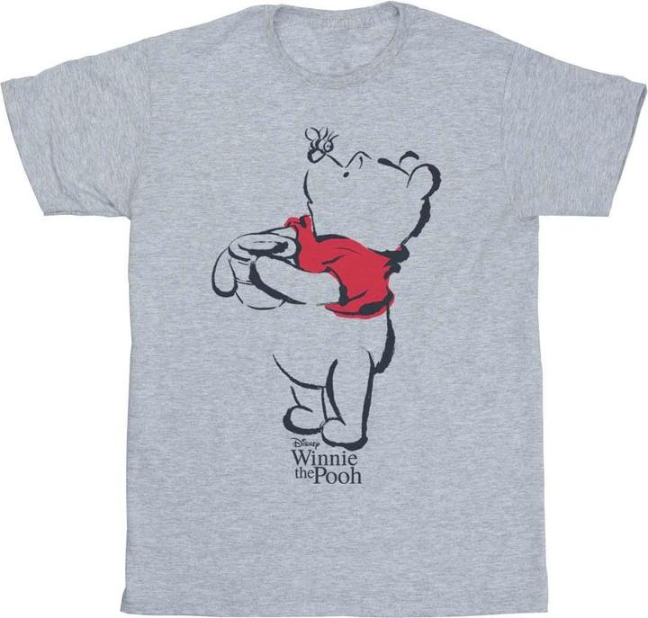 Actual product image Disney Girls Winnie The Pooh Drawing Cotton T-Shirt (152, 158)