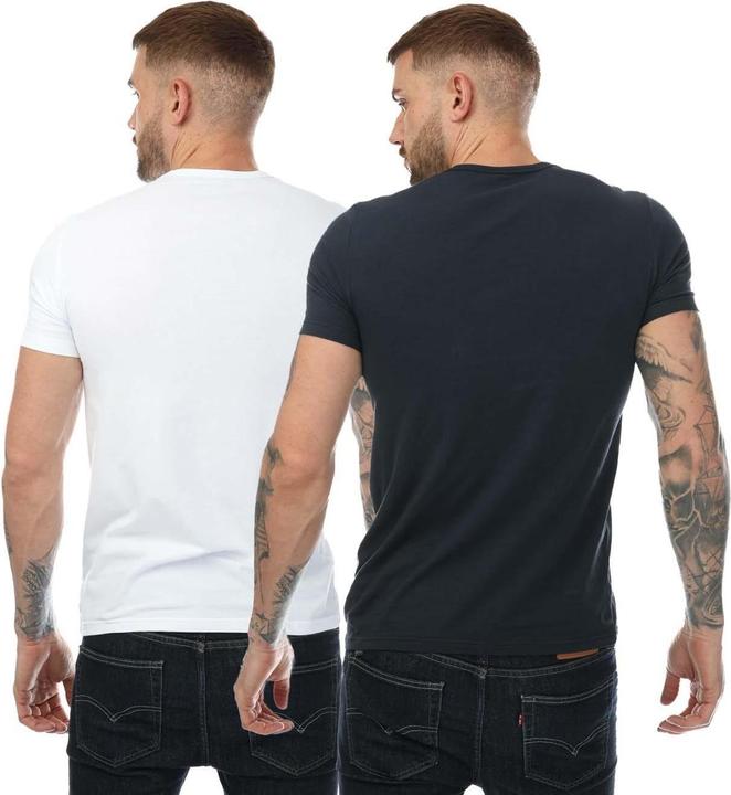 Actual product image Emporio Armani Mens Underwear Logo T-Shirt (Pack of 2) (S)